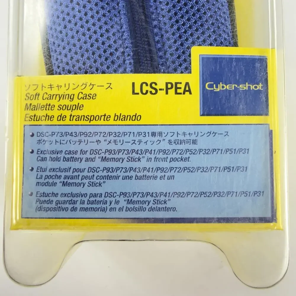 Sony LCS-PEA Cyber-shot Blue Soft Camera Case Belt Loop Clip For DSC-P Series